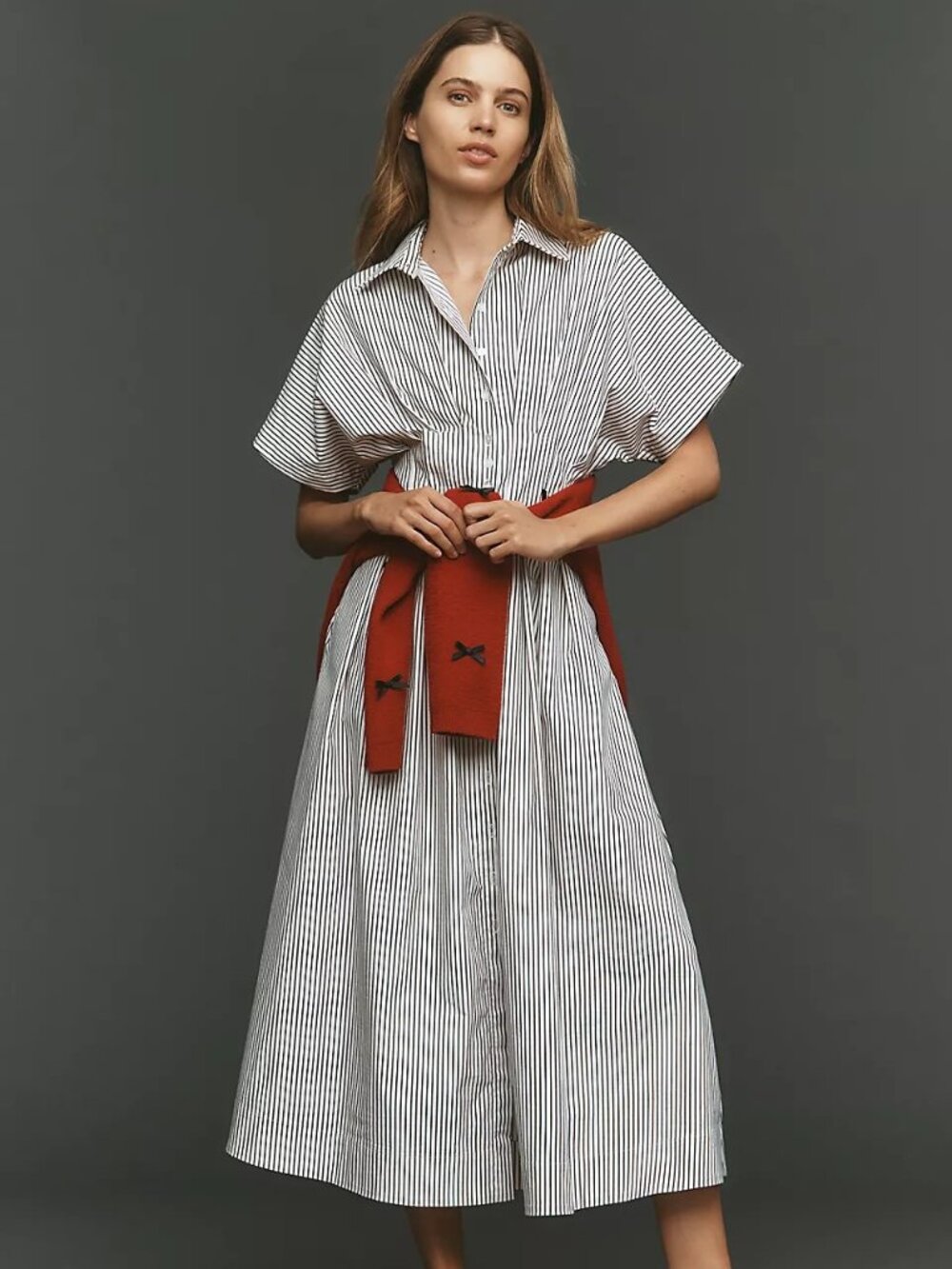 Anthropologie Black and White Tobie Shirtdress by Exquise